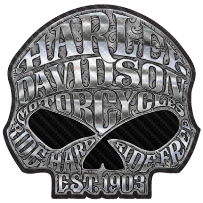 Наклейка Skull Harley Davidson