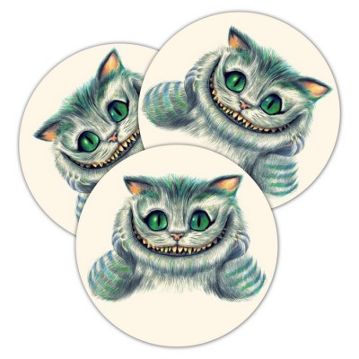 Набор костеров - Cheshire cat - Чеширский кот (3 шт.)