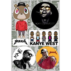 Наклейки - стикерпак - Kanye West