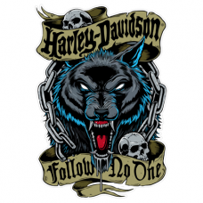 Наклейка Wolf Harley Davidson
