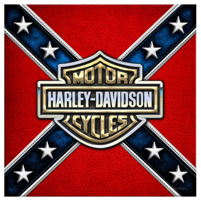 Наклейка Confederate Flag - Harley Davidson