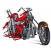 Наклейка Skeleton Motorcycle Rider