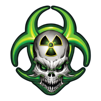 Наклейка Skull Zombie Radiation