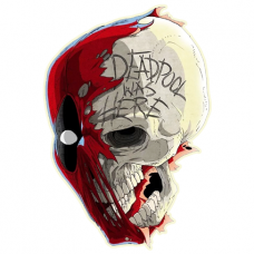 Наклейка Deadpool Skull